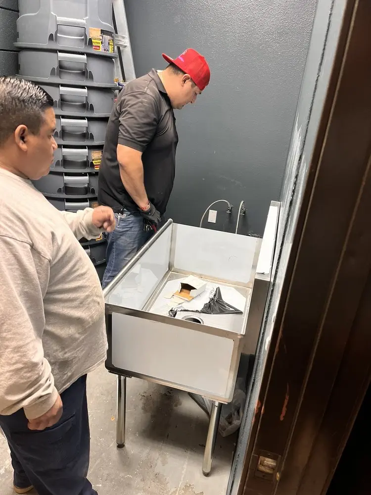 Commercial plumbing and sink installation in Roanoke
